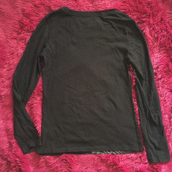 Black stars and hearts graphic long sleeve top - Picture 4 of 7